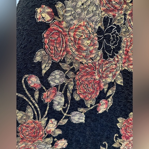 Dressbarn Woman Collection Floral Open Face Cardigan With Beaded Detail - Picture 10 of 16